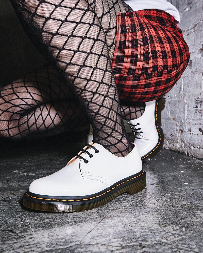 Women's Dr Martens 1461 Patent Leather Oxfords Shoes White | AU 362GSO